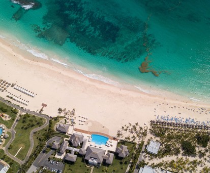 Punta Cana aus der Luft: Wieder ab Düsseldorf erreichbar.