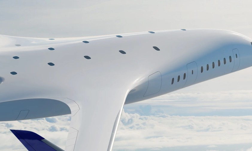 So sieht das Blended Wing Body-Flugzeug von Jet Zero aus. Es soll 2030 eingeführt werden.