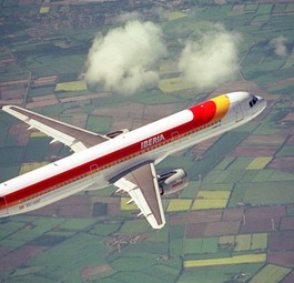 Airbus A321 von Iberia: Immer schwächer ausgelastet.