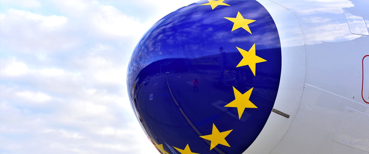 ... besitzt jetzt eine blaue Europa-Nase.