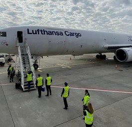 Empfang nach dem letzten Flug.
