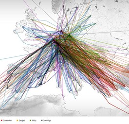 824 Routen boten Billigflieger ab Deutschland im Sommer 2022 an: Bitte klicken Sie auf das Bild, um es zu vergrößern und auch die Legende zu sehen.