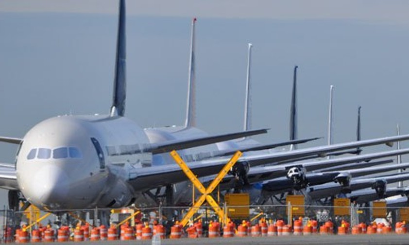 Das sind die Terrible Teens: Aufgereiht An Boeings Werksflughafen Paine Field in Everett.