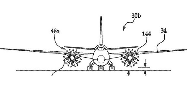 Im Gegensatz zum Airbus-Riesen hat das Boeing-Modell nur zwei Triebwerke - die sind aber ziemlich riesig.