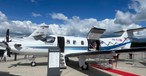 Eine PC-12 von Pilatus auf der Ebace 2024. Die Lieferzeit beträgt für das Flugzeug beträgt aktuell zwei bis drei Jahre.