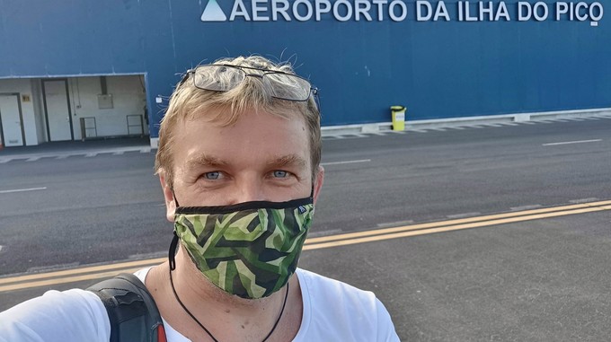 Der Bahnunternehmer auf Pico auf den Azoren. In Europa hat er alle Flughäfen besucht.