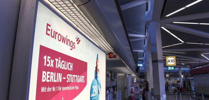 Ansonsten sind im Terminal A alle Spuren verschwunden. Neben den üblichen Netzwerk-Gesellschaften zeigt sich heute vor allem Eurowings hier präsent.