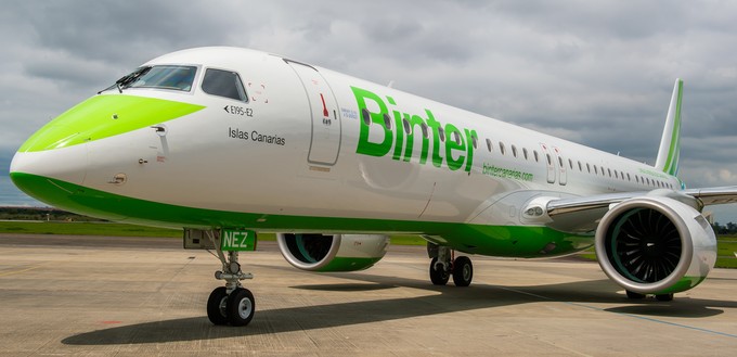 Die erste Embraer E195-E2 für Binter Canarias: Die Airline übernahm den ...