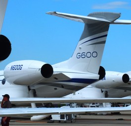 Gulfstream-Jets an der Ebace 2018 in Genf: G500 und G600 sind die beiden Neuen.