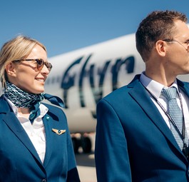 Pilotin und Pilot von Flyr: Ungewisse Zukunft.