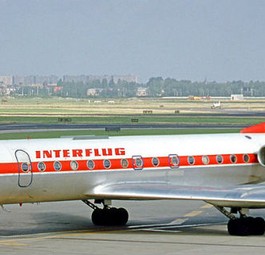 Eine Tupolew TU-134 der Interflug: Der letzte Flug der DDR-Airline erfolgte mit einer Maschine dieses Typs.