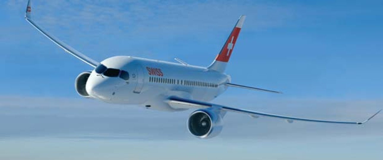 Bombardier C-Series in Swiss-Farben: Wer fliegt den jet als erster?