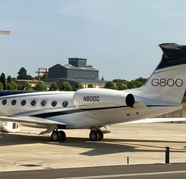 Ein derzeit noch rarer Vogel: Die erste Gulfstream G800 mit welcher der Businessjet-Hersteller Ende Juni den Erstflug des Modells absolvierte.