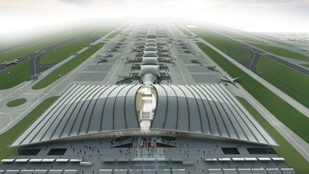So soll Gatwick 2025 aussehen – aber nur wenn der Flughafen den Zuschlag für die zusätzliche Piste in London erhält. Auch Heathrow will sie. Beide Pisten sollen sowohl Starts und Landungen abwickeln.