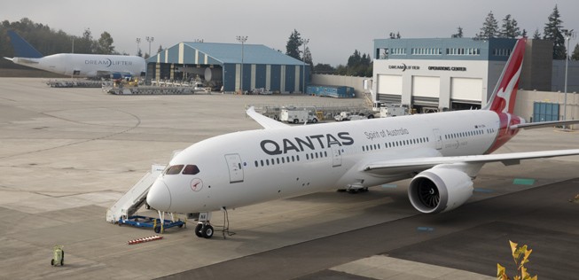 Qantas neuer Dreamliner: Hier zu sehen bei Boeing in Seattle.