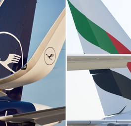 Heckflossen von Lufthansa und Emirates: Bald Partner?
