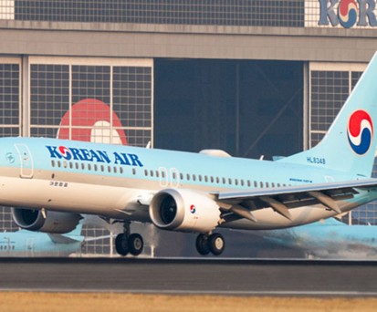 Eine Boeing 737 Max 8 von Korean Air: Die Fluglinie hat fünf in der Flotte.