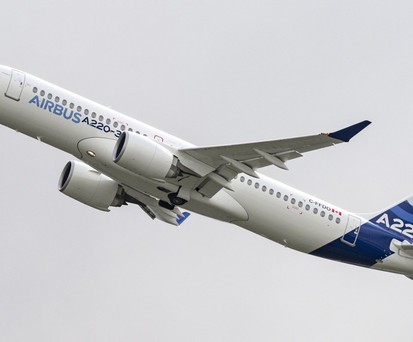 Airbus A220-300: Netto 39 bestellte Jets 2020.