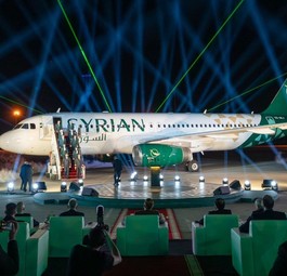 Airbus A320 von Syrian Airlines in der neuen Lackierung: Künftig setzt die Airline auf Grün statt Blau.