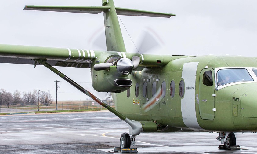 Cessna 408 Sky Courier beim Bodentest: Erstmals liefen die Turboprop-Triebwerke von Pratt and Whitney Canada am Flugzeug.
