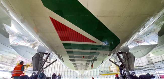 Bauch einer Alitalia-Boeing 777: Der Airline geht es schlecht.
