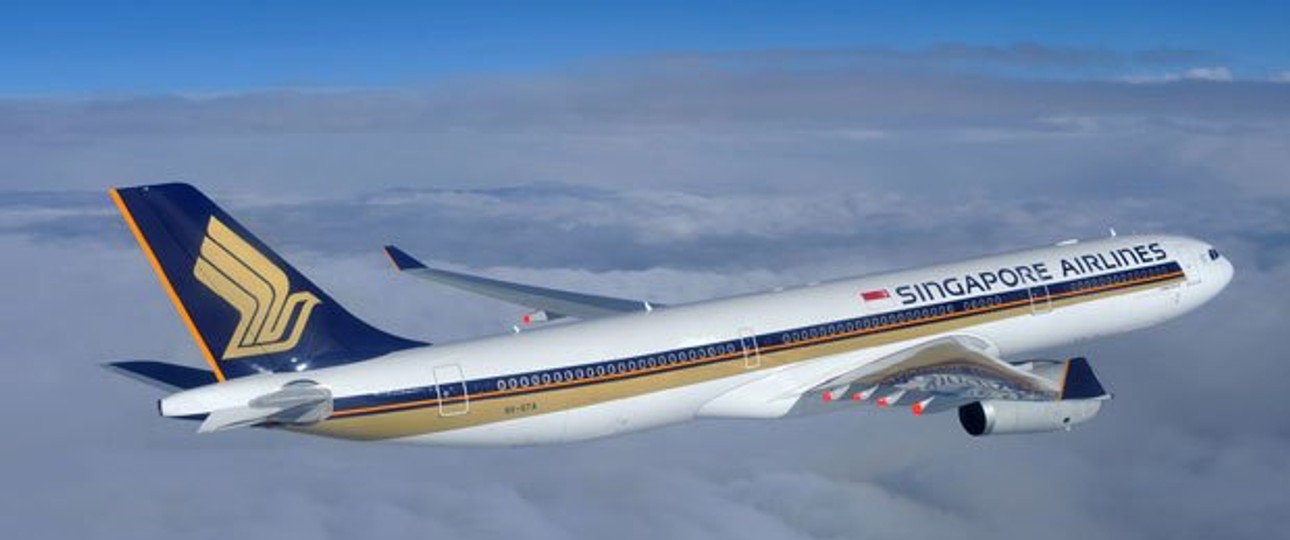 Airbus A330 von Singapore Airlines: Musste ohne Treibwerke auskommen.