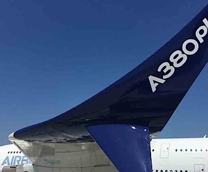 Die neuen Winglets des A380 Plus sind insgesamt 4,7 Meter hoch.
