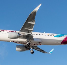 Airbus A320 von Eurowings: Auch zunehmend im Ausland stationiert.