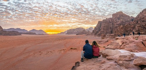 <span id="Name">Sonnenuntergang Wadi Rum in Jordanien</span>