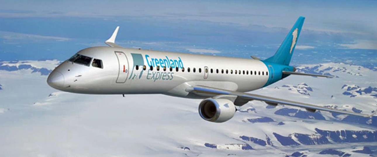 Embraer 190 in den Farben von Greenland Express: Kampf gegen hohe Ticketpreise.