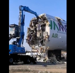Abbruch der Boeing 747: Trauriges Bild.