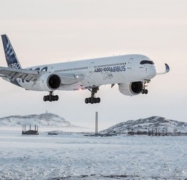 Airbus A350 bei der Landung: Künftig auch als Frachter zu haben?