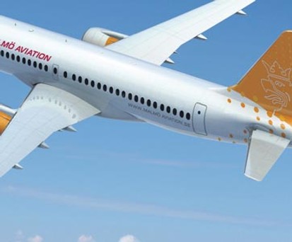 C-Series in den Farben von Malmö Aviation: Die Airline will die Jets erst später.