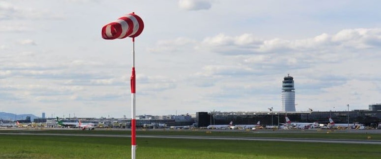 Flughafen Wien: Böen von bis zu 100 Kilometer pro Stunde.