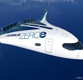 Nurflügler-Konzeptstudie von Airbus: Für Wasserstoff-Flieger braucht es neues Design.