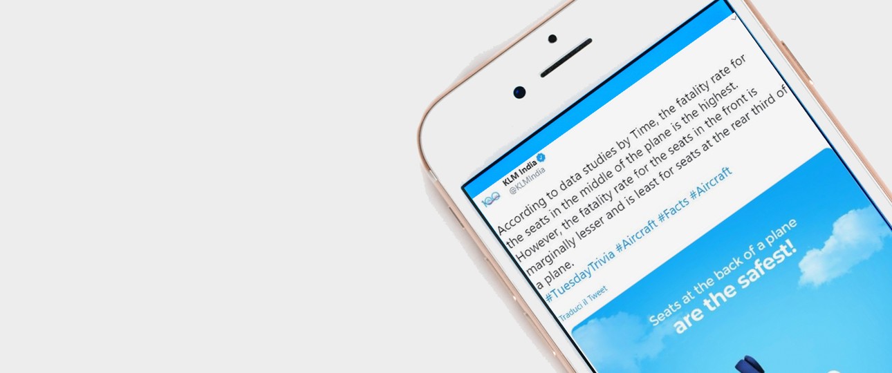 KLM-Tweet: Nicht die beste Idee.