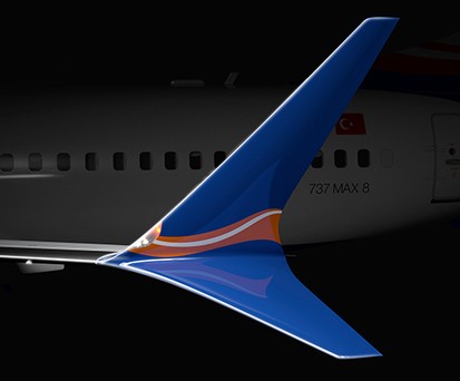 Winglet einer 737 Max von Sun Express: Das Modell bekommt bald in Europa grünes Licht.