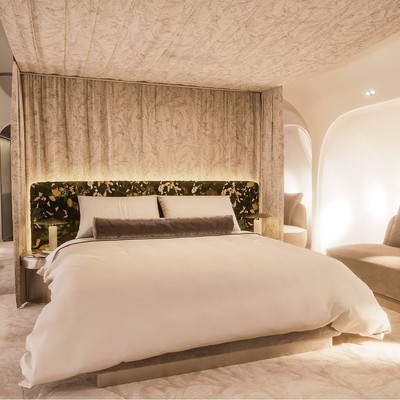 Das Schlafzimmer geht über die gesamte Breite des Airbus A350