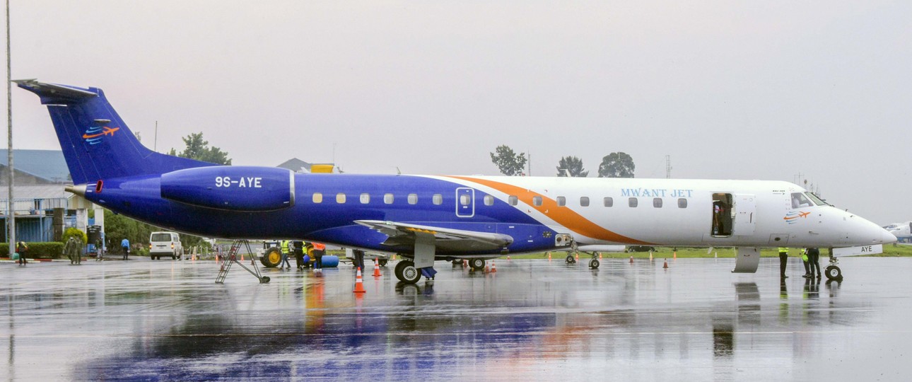 Embraer E145 von Mwant Jet: Bald mit Passagieren in der Luft.