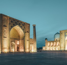 Registan-Platz im usbekischen Samarkand: Die Regierung hat Regionalrouten im Visier.