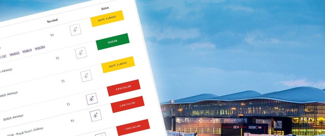 Flughafen London-Heathrow: Auch am Mittwoch sind schon diverse Flüge annulliert worden.