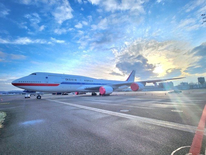 Die Boeing 747-8 der Regierung von Südkorea.