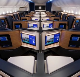 Kabine der neuen Boeing 787 von United: Immer wieder Probleme.