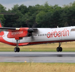 De Havilland Canada Dash 8: Im Frühjahr 2017 übernahm Air Berlin die LGW, im Herbst 2017 ging die damals zweitgrößte deutsche Fluggesellschaft pleite.