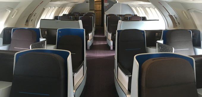 Die Business Class sieht im Großen und Ganzen unverändert aus, ...