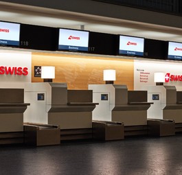 Business-Class-Check-in von Swiss: Künftig auch in einem neuen Gebäude.