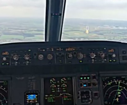 Blick ins Cockpit bei Extrem-Landung