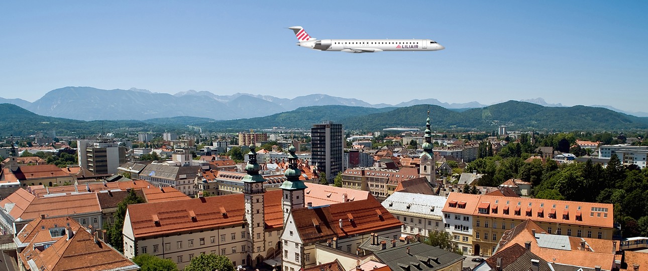 Flieger von Liliair über Klagenfurt: Bald soll es losgehen.