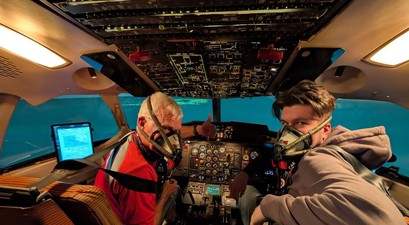 Jesper Rungholm im Cockpit: Er fühlt sich fit, um noch lange zu arbeiten.