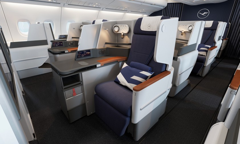 Neue Business-Sitze: So soll es bald in den Airbus A380 von Lufthansa aussehen.